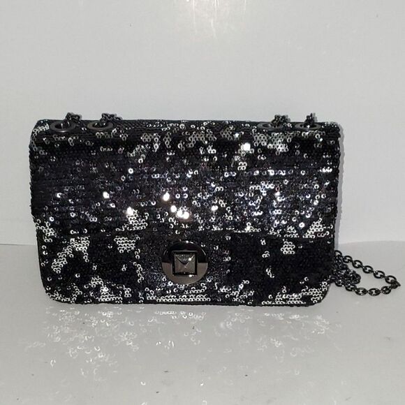 Apt. 9 Sequined Evening Bag Purse Chain Handle Adjustable Crossbody - Picture 1 of 10